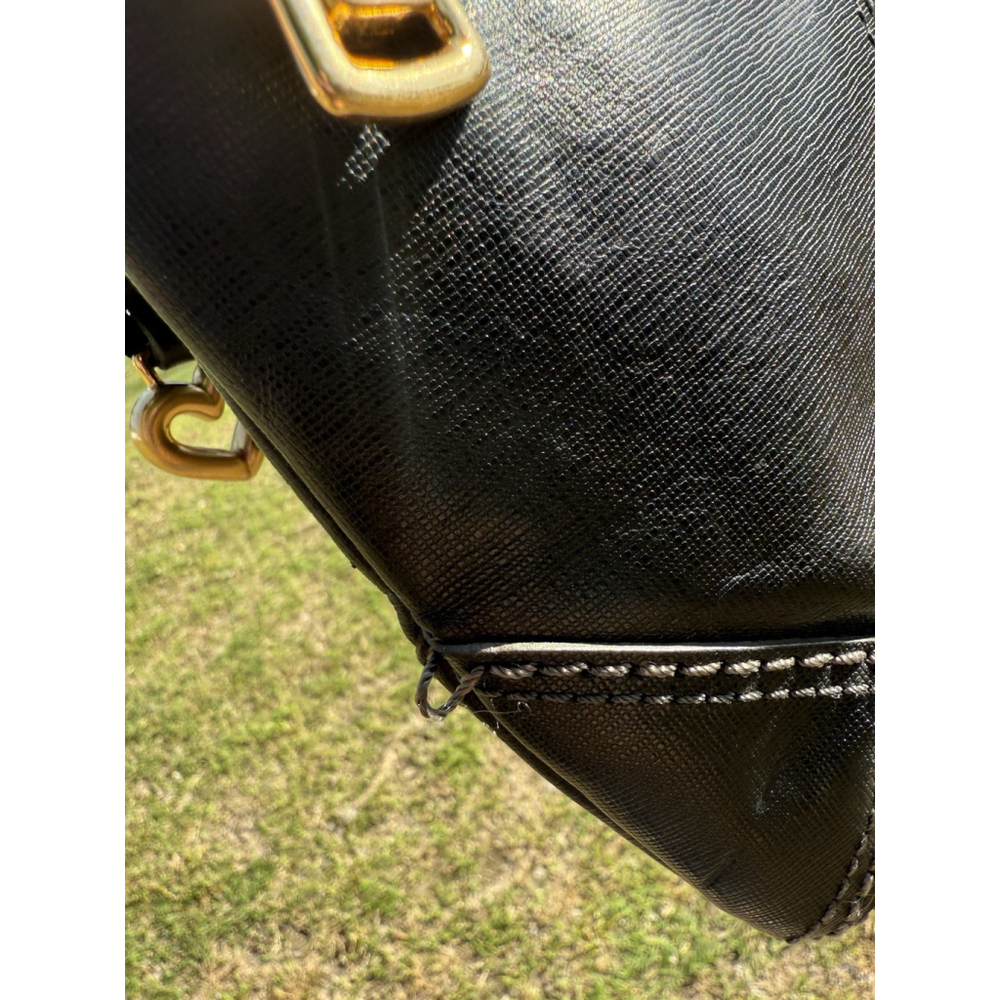 Brighton E867676 Black Leather Crossbody Handbag Purse Bag Gold Hardware - Picture 4 of 11